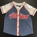 MudPie Baseball  Jersey Shirt  Allstar Gray and navy