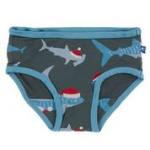 KK Girl Underwear Pewter Santa Sharks