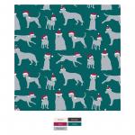 KK Swaddle Blanket Cedar Santa Dogs
