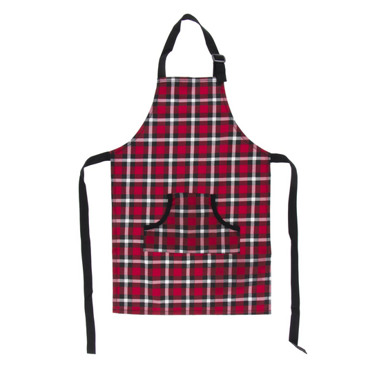 Kickee Pants Children's Apron Crimson 2020 Holiday Plaid