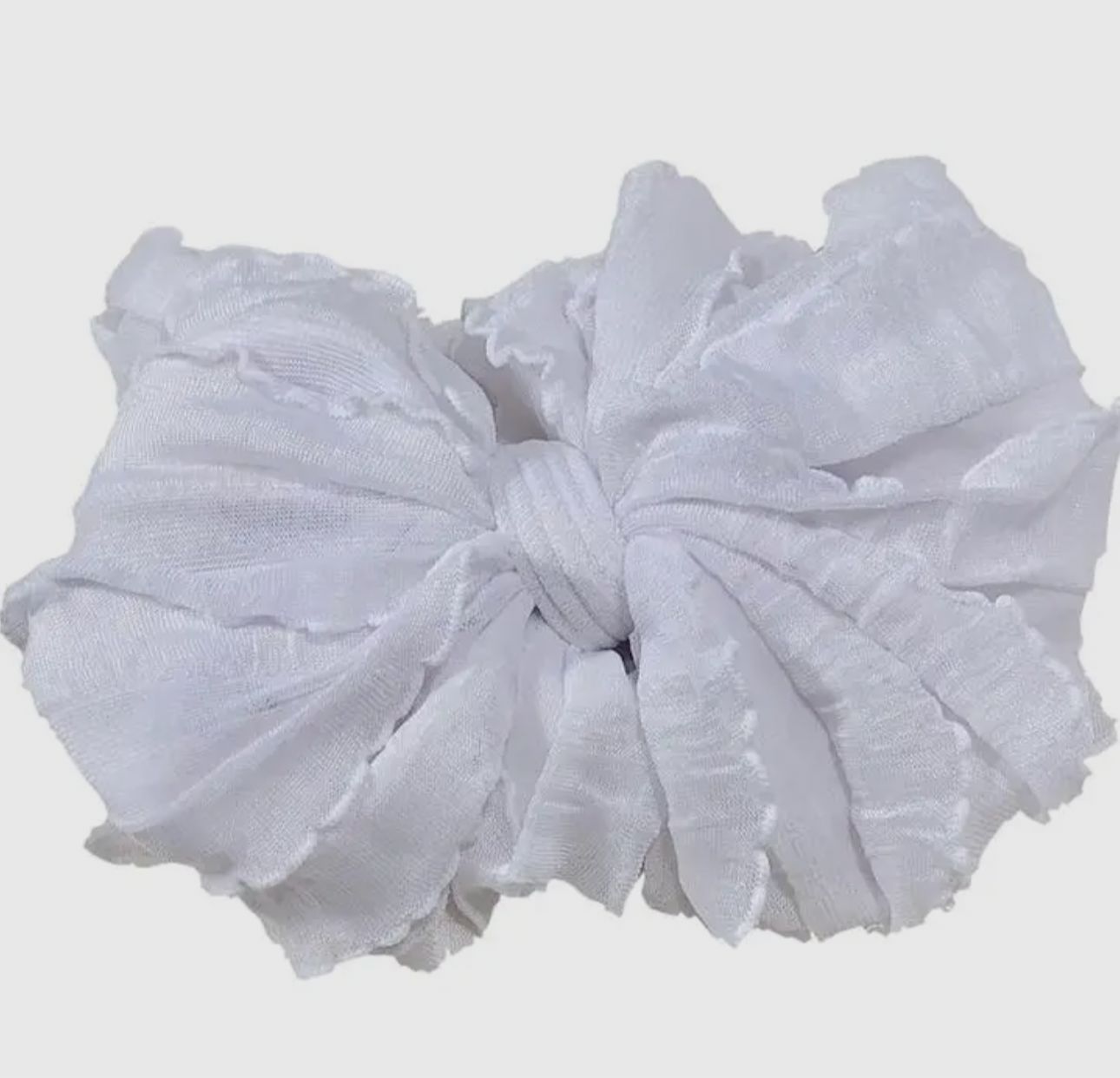 In Awe Ruffle Headband White