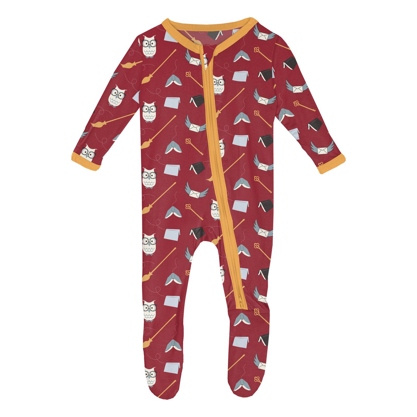 Kickee Pants Footie w/2way zipper Crimson Magical World