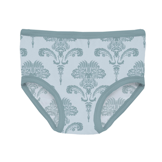 Kickee Pants Girl Underwear Print Illusion Blue Damask