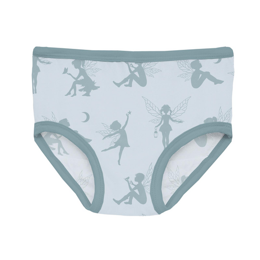 Kickee Pants Girl Underwear Print Illusion Blue Forest Fairies