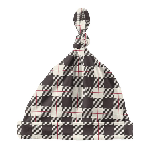 Kickee Pants Knot Hat Midnight Holiday Plaid