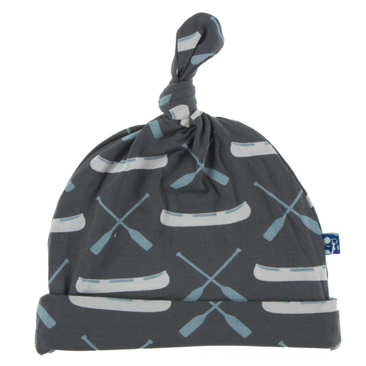 Kickee Pants Knot Hat Stone Paddle and Canoe