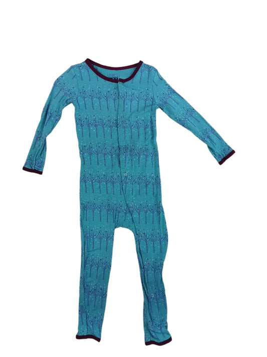 Kickee Pants Coverall w/snaps Glacier Frosted Birch