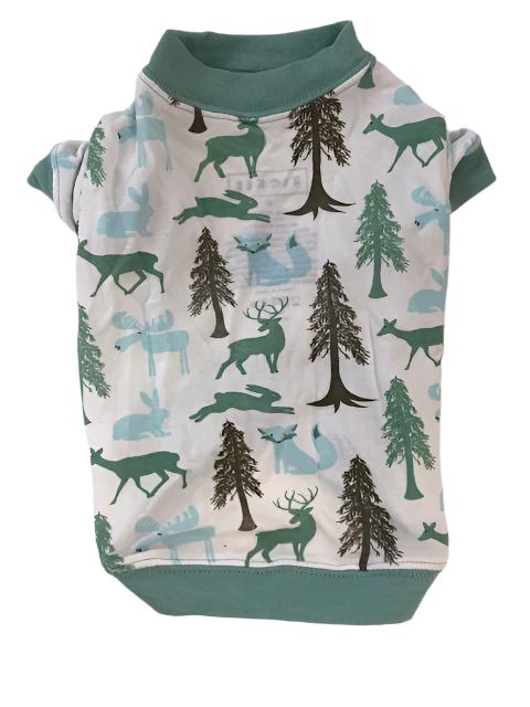 Kickee Pants Dog Tee Natural Woodland Holiday