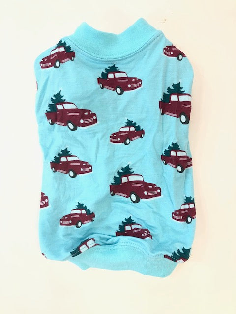 Kickee Pants Dog Tee Iceberg Trucks & Trees