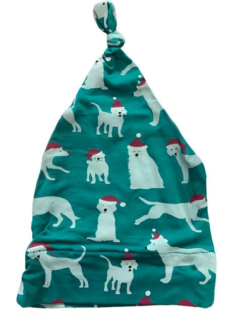 Kickee Pants Knot Hat Cedar Santa Dogs