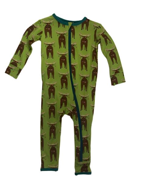 Kickee Pants Coverall w/zipper Meadow Bad Moose