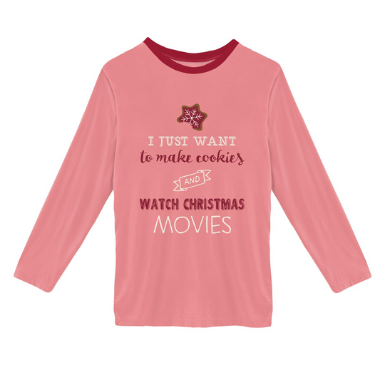 Kickee Pants L/S Shirt Strawberry Cookies & Movies