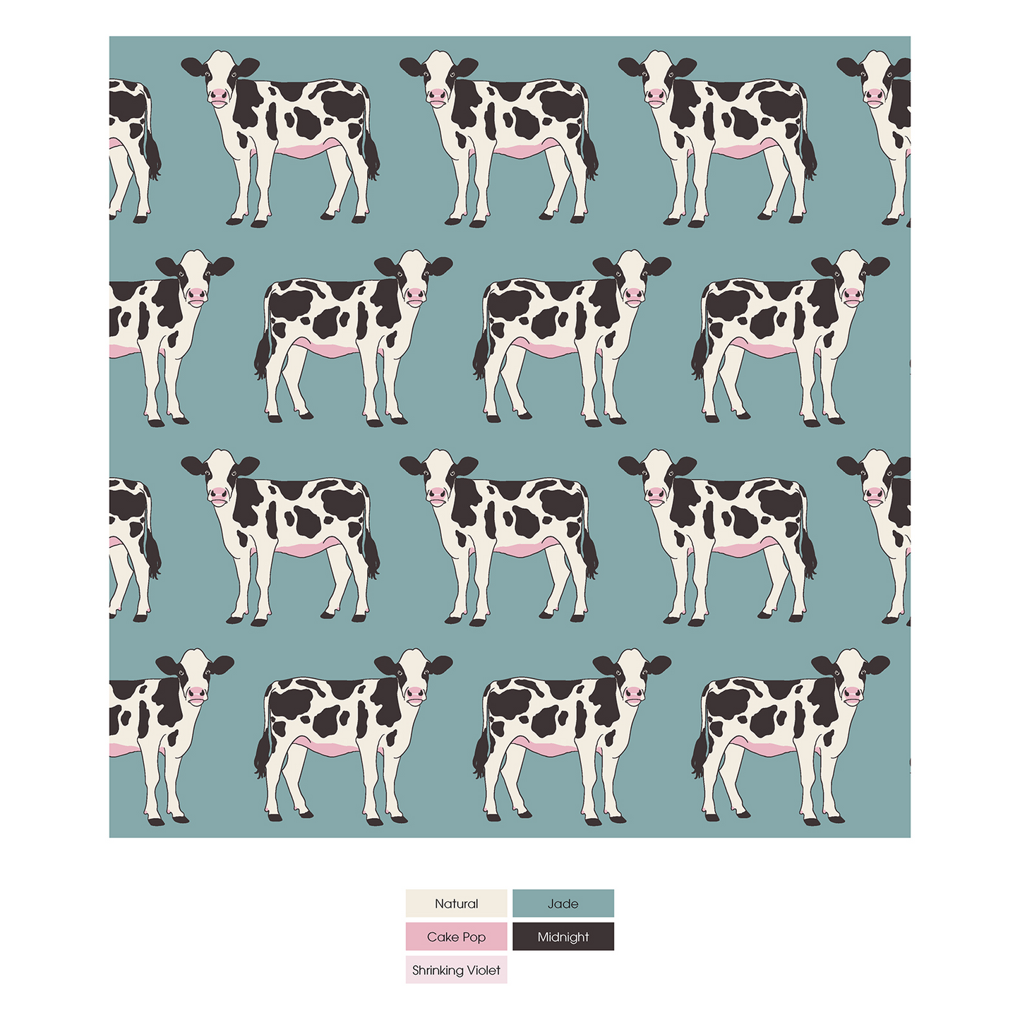 Kickee Pants Swaddle Blanket Jade Cows