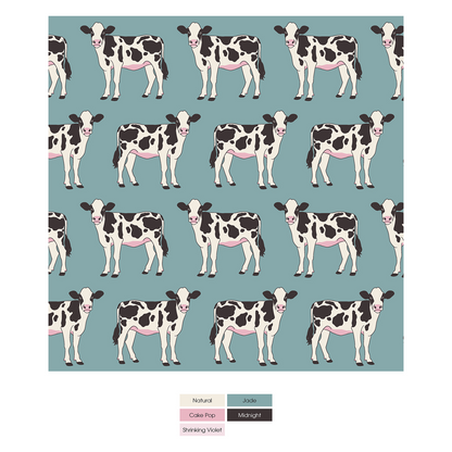 Kickee Pants Swaddle Blanket Jade Cows