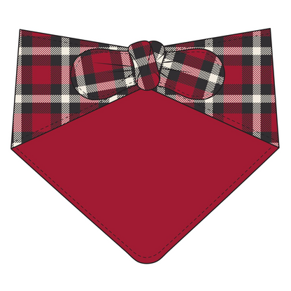 Kickee Pants Dog Bandana Crimson 2020 Holiday Plaid