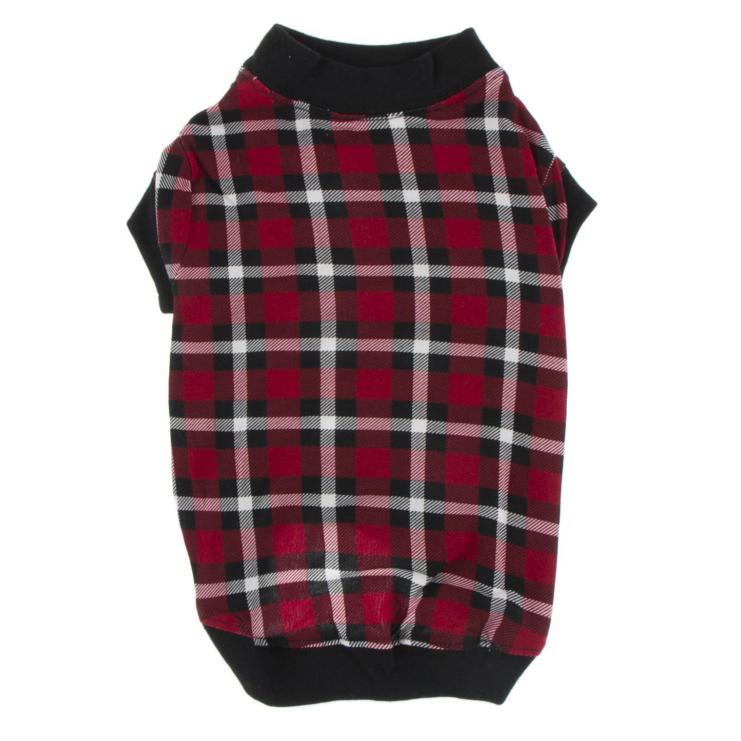 Kickee Pants Dog Tee Crimson 2020 Holiday Plaid