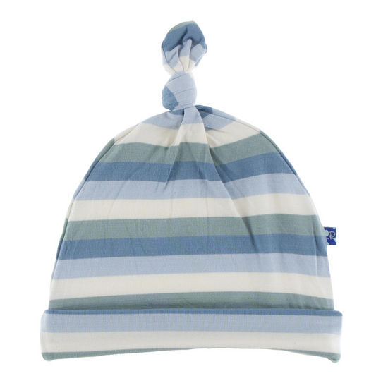 Kickee Pants Knot Hat Oceanography Stripe