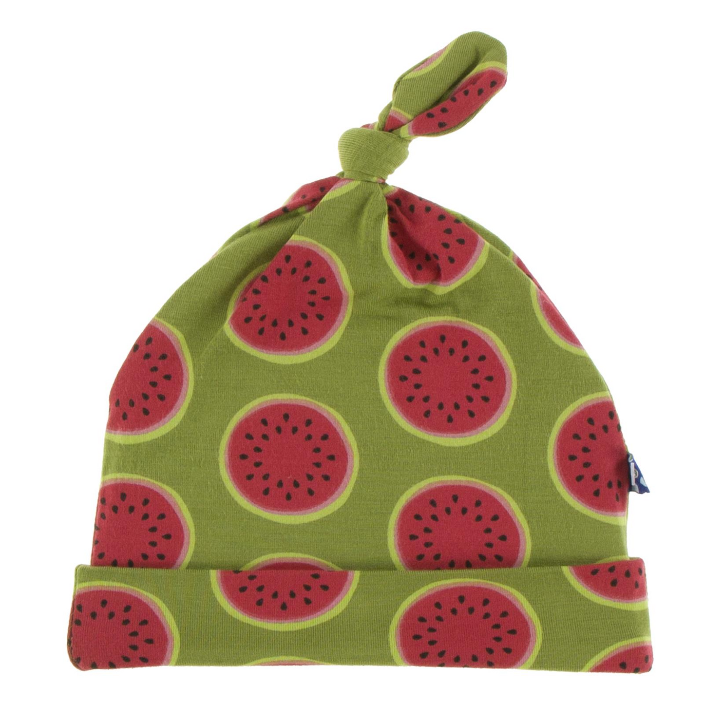 Kickee Pants Knot Hat Grasshopper Watermelon