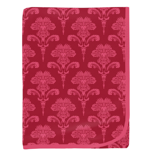 Kickee Pants Swaddle Blanket Crimson Damask