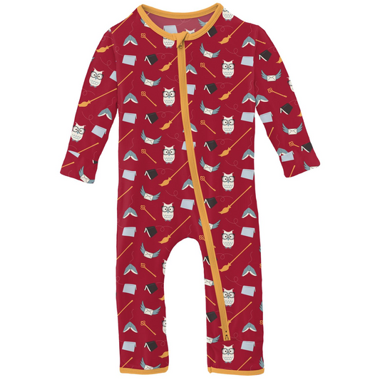 Kickee Pants Unsiex Coverall w/2way zipper Crimson Magical World