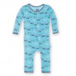 Kickee Pants Boy Coverall w/Snaps Print Confetti Skunk