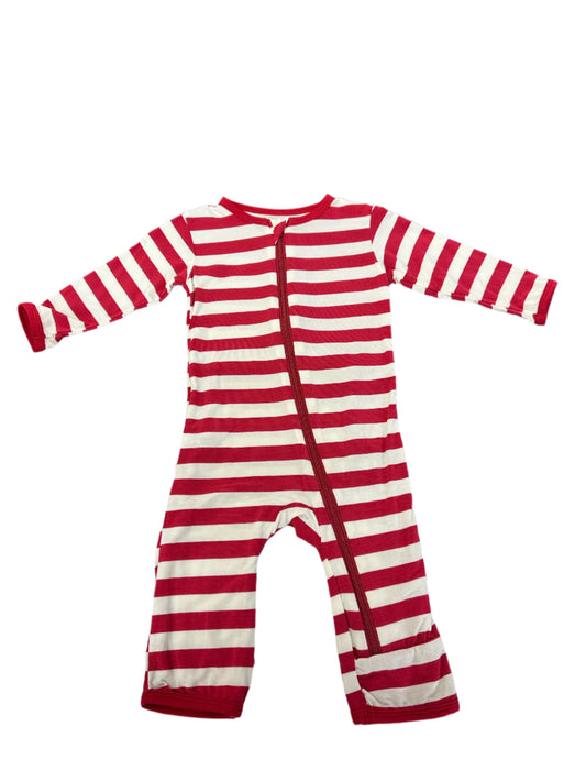 Kickee Pants Coverall w/zip Candy Cane Stripe 2019