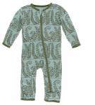 Kickee Pants Boy Coverall w/ Zipper Shore Ferns