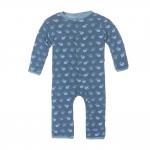 Kickee Pants Boy Coverall w/ Snaps Twilight Tiny Whales