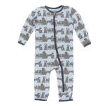 Kickee Pants Boy Coverall w/ Zipper London Dogs