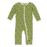 Kickee Pants Boy Coverall w/ Zipper Meadow Soccer