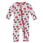 Kickee Pants Boy Coverall w/Zipper Natural Sports