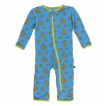 Kickee Pants Boy Coverall w/ Zipper Print River Hay Bales