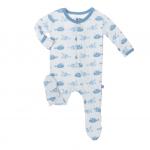 Kickee Pants Boy Footie w/Snaps Boy Cowfish