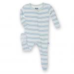 Kickee Pants Boy Footie w/ Snaps Desert Stripe