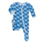 Kickee Pants Boy Footie w/Zipper River Pig