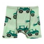 Kickee Pants Boy Boxer Brief Pistachio Tractor