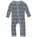 Kickee Pants Boy Coverall w/Zipper Parisian Rooster