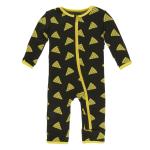 Kickee Pants Boy Coverall w/Zipper Zebra Pizza