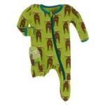 Kickee Pants Boy Footie w/Zipper Meadow Bad Moose