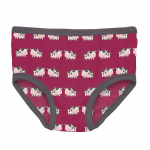 Kickee Pants Girl Underwear Print Berry Cow