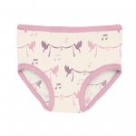 Kickee Pants Girl Underwear Print Natural Bird Banner