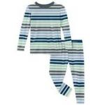 Kickee Pants Boy L/S Pajama Set Fairground Stripe