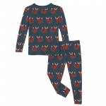 Kickee Pants Boy L/S Pajama Set Peacock Fox