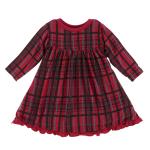 Kickee Pants L/S Swing Dress Christmas Plaid