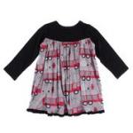 Kickee Pants L/S Swing Dress Feather Fire Fighter