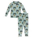 Kickee Pants Boy L/S Pajama Set Jade Law Enforcement