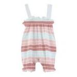 Kickee Pants Gathered Romper Active Stripe