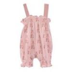 Kickee Pants Gathered Romper Baby Rose Ballet