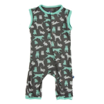 Kickee Pants Tank Romper Stone Domestic Animals