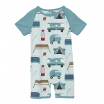 Kickee Pants Raglan Romper Fresh Air Camping